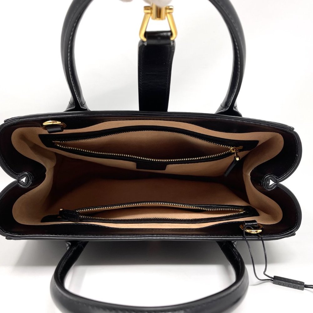 Gucci Black Leather Jackie 1961 Tote - Picture 7 of 8
